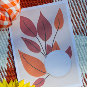 Hand-drawn Coffee and Fall Leaves Art Print