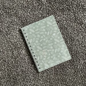 Green Leaves Metal Bound Lined Notebook