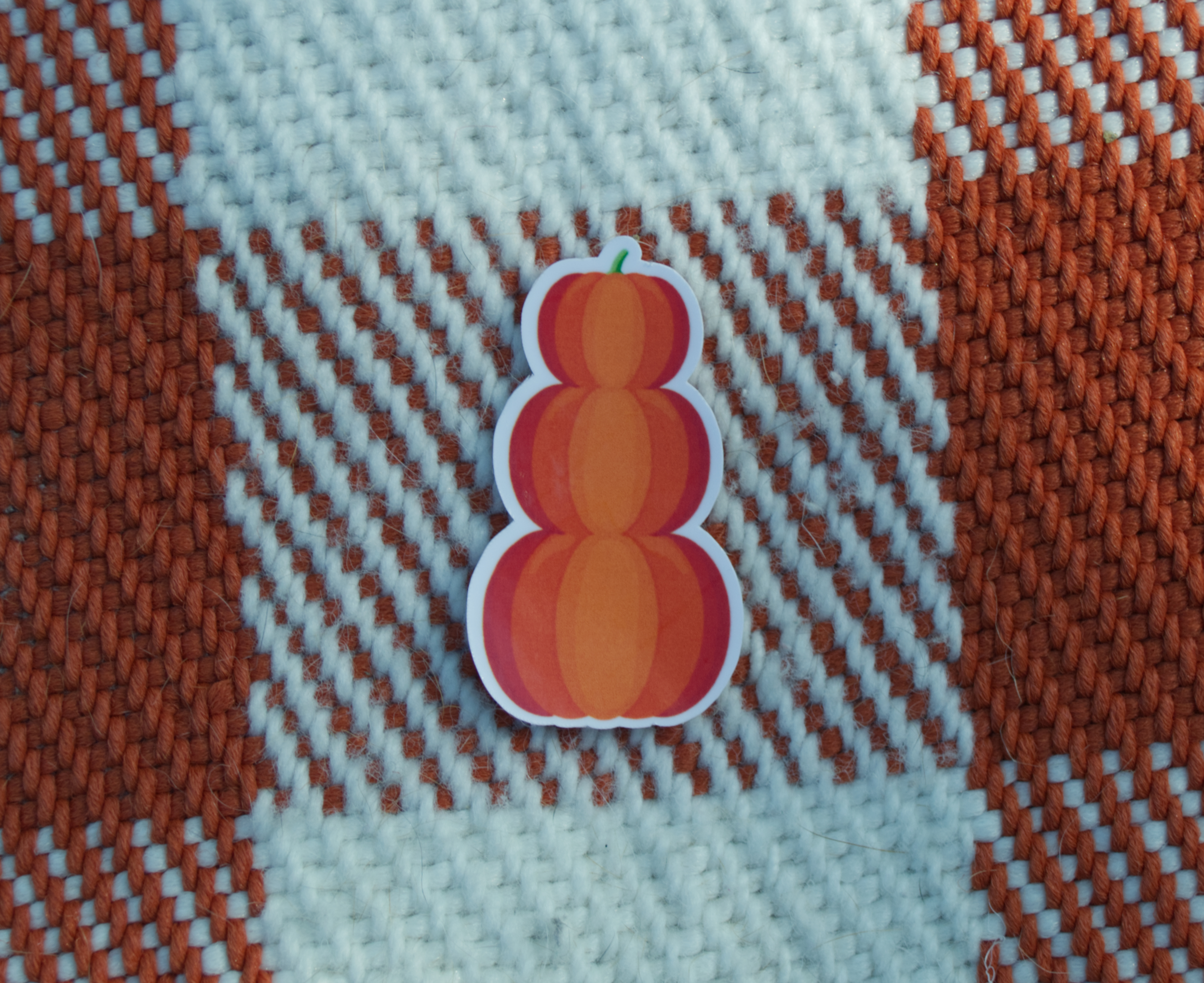 Pumpkin Stack Vinyl Sticker - Image 2