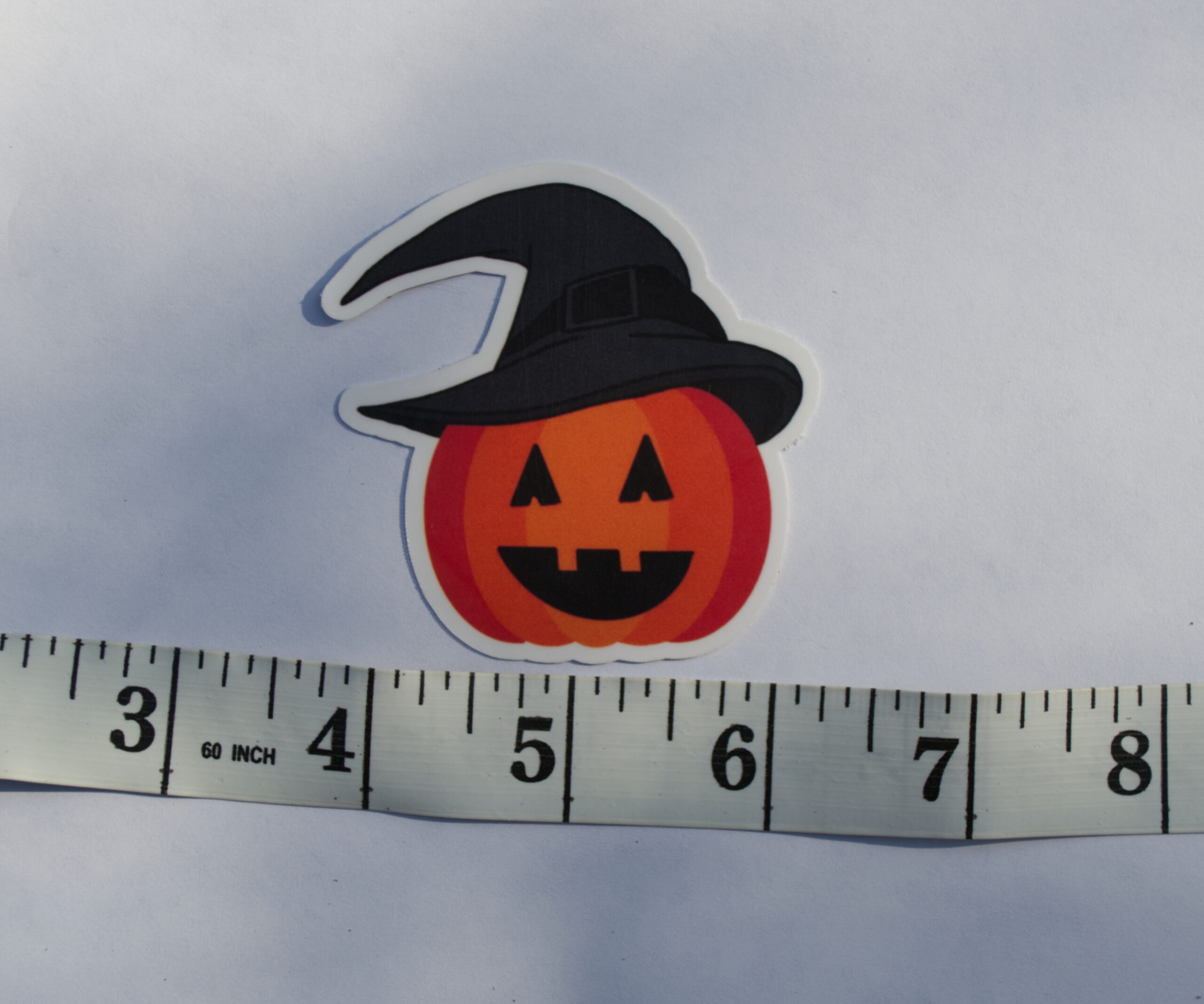 Pumpkin Witch Vinyl Sticker - Image 4