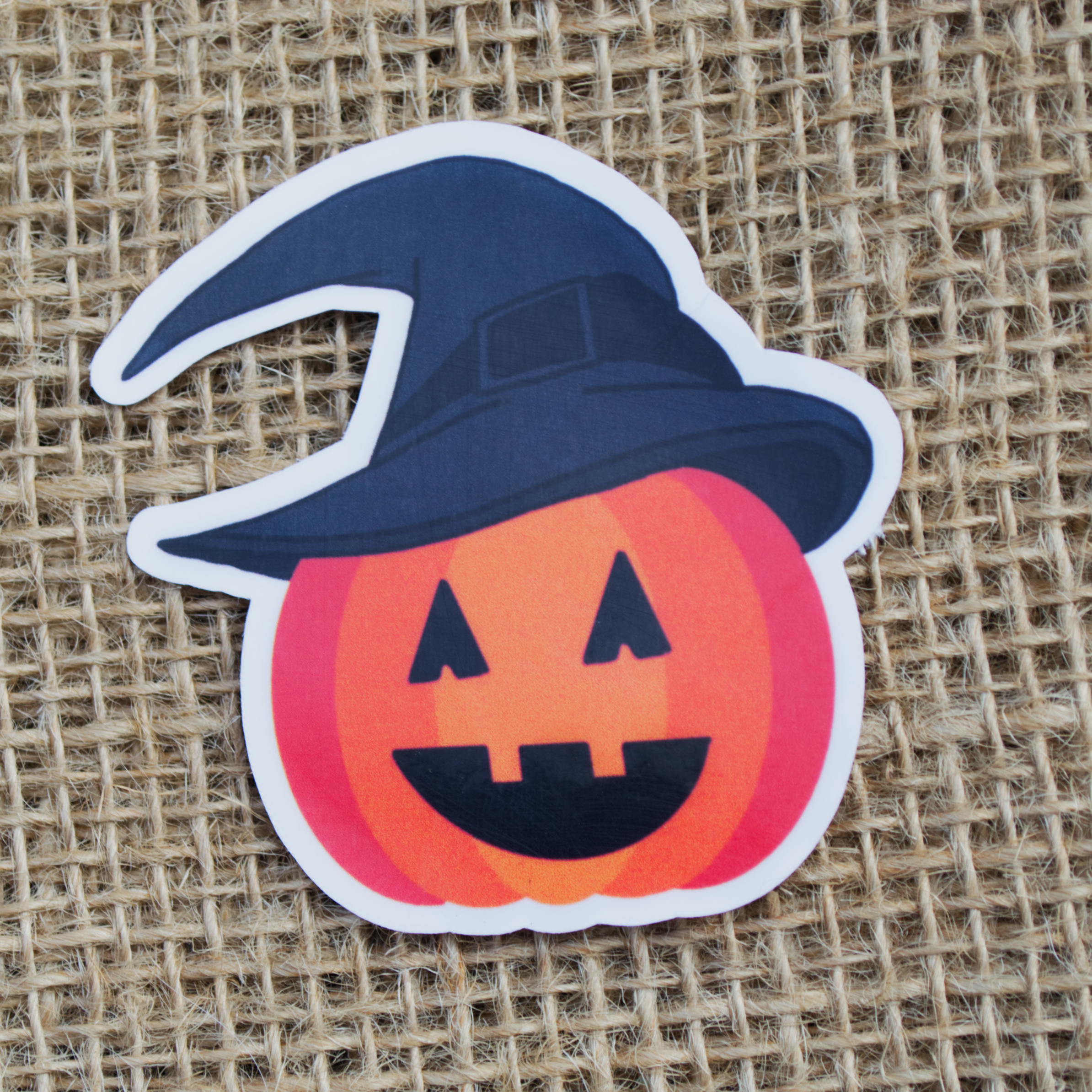 Pumpkin Witch Vinyl Sticker - Image 3