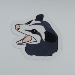 Screaming Opossum Vinyl Sticker