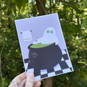 Hand-drawn Boo Bath Art Print