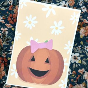 Hand-drawn Pretty Pumpkin Art Print