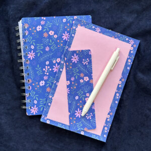 Blue Floral Stationery Set