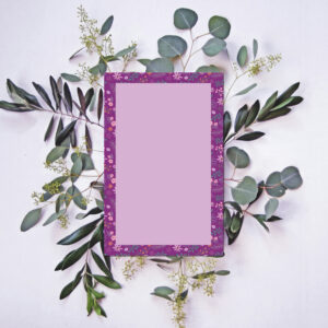 Purple Floral Paper Pad - 5x8