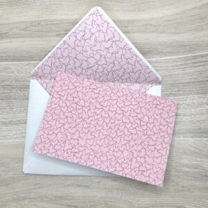 Dark Hearts Card and Envelope Stationery Set