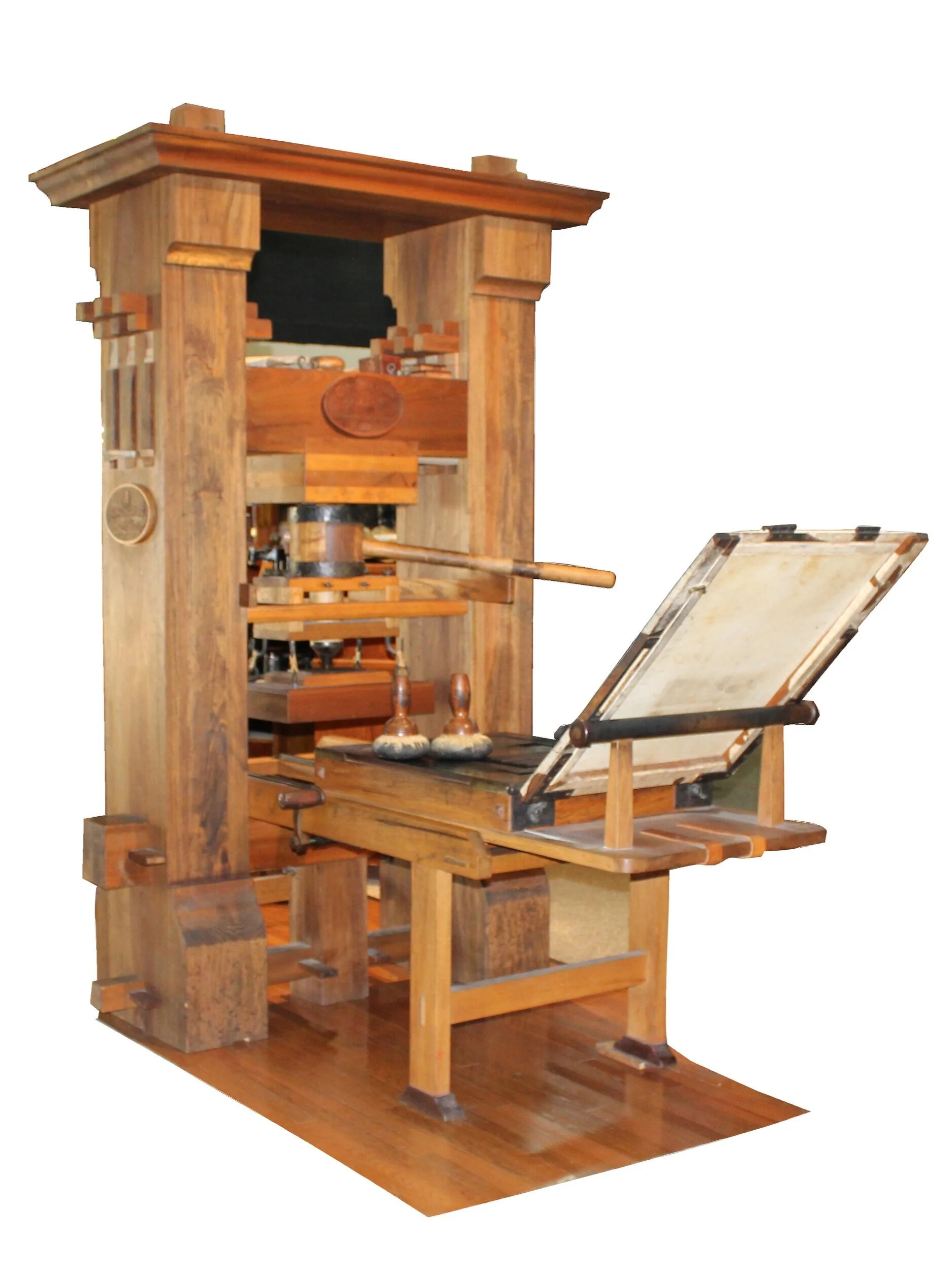 A reproduction of the Gutenberg Print Press