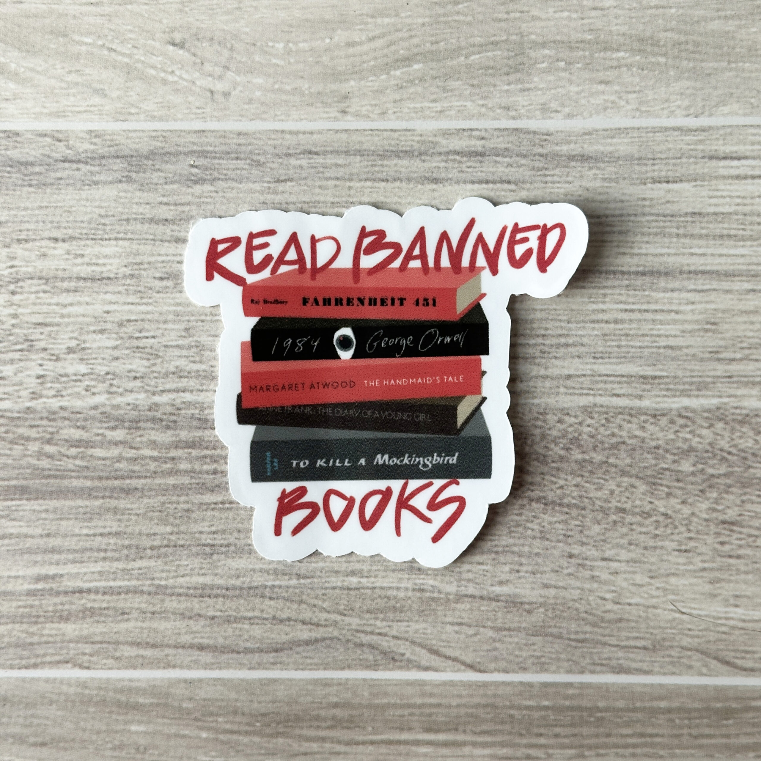 Read Banned Books Vinyl Sticker