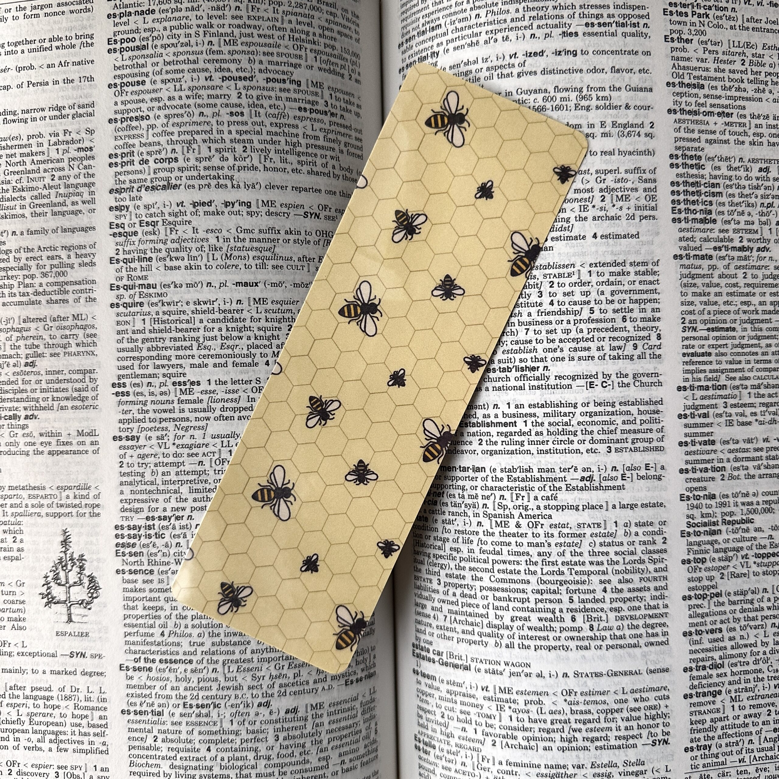 Beehive Hand-drawn Laminated Bookmark - Image 2