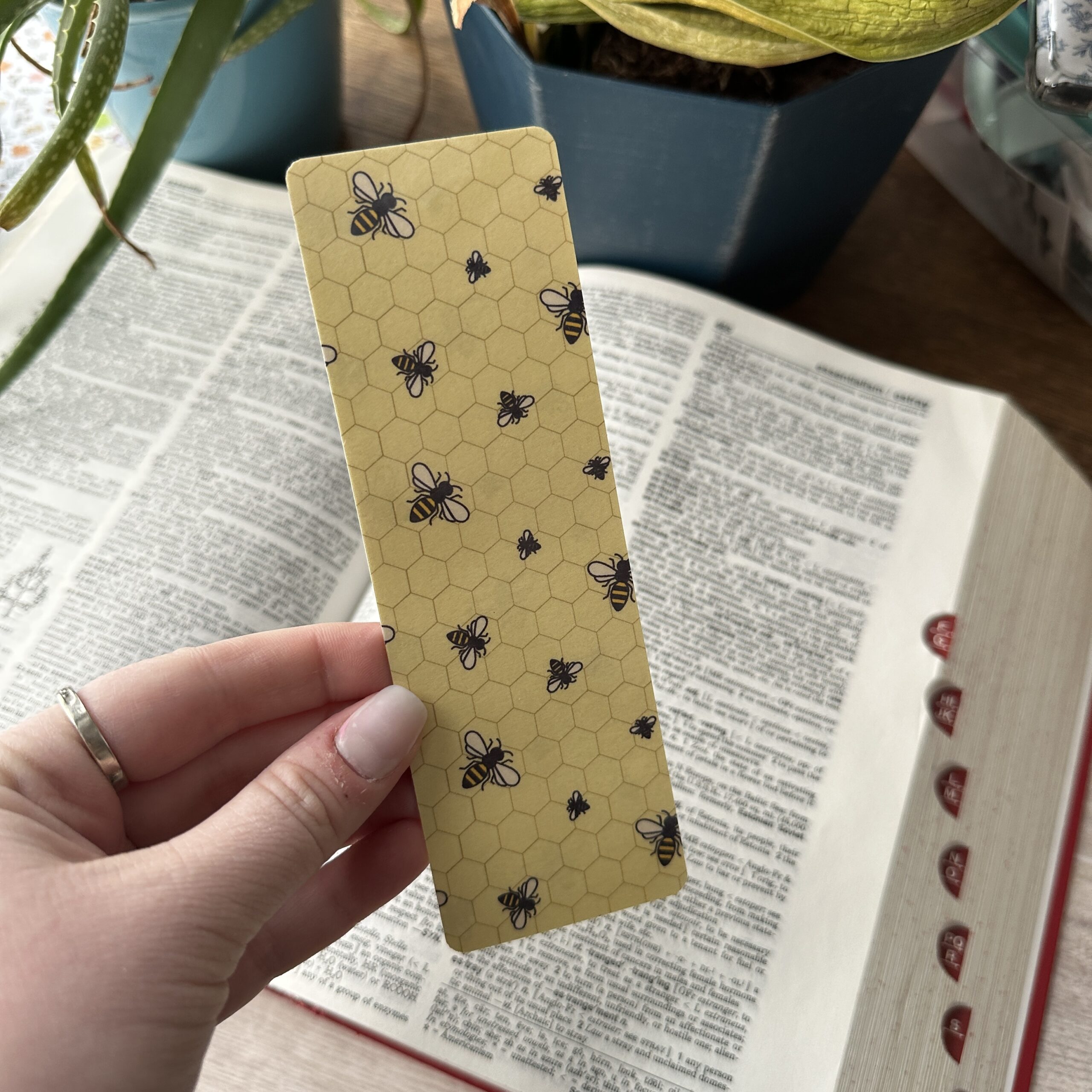 Beehive Hand-drawn Laminated Bookmark - Image 3