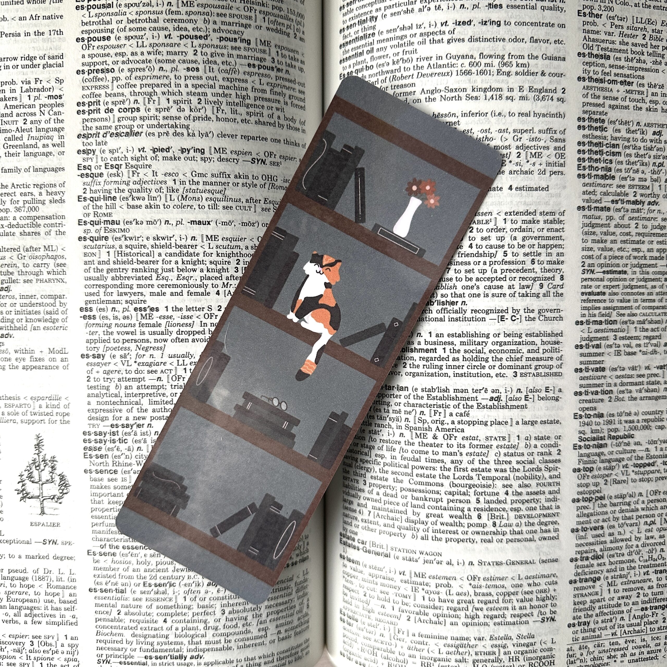 Bookshelf Cat Laminated Bookmark - Image 14