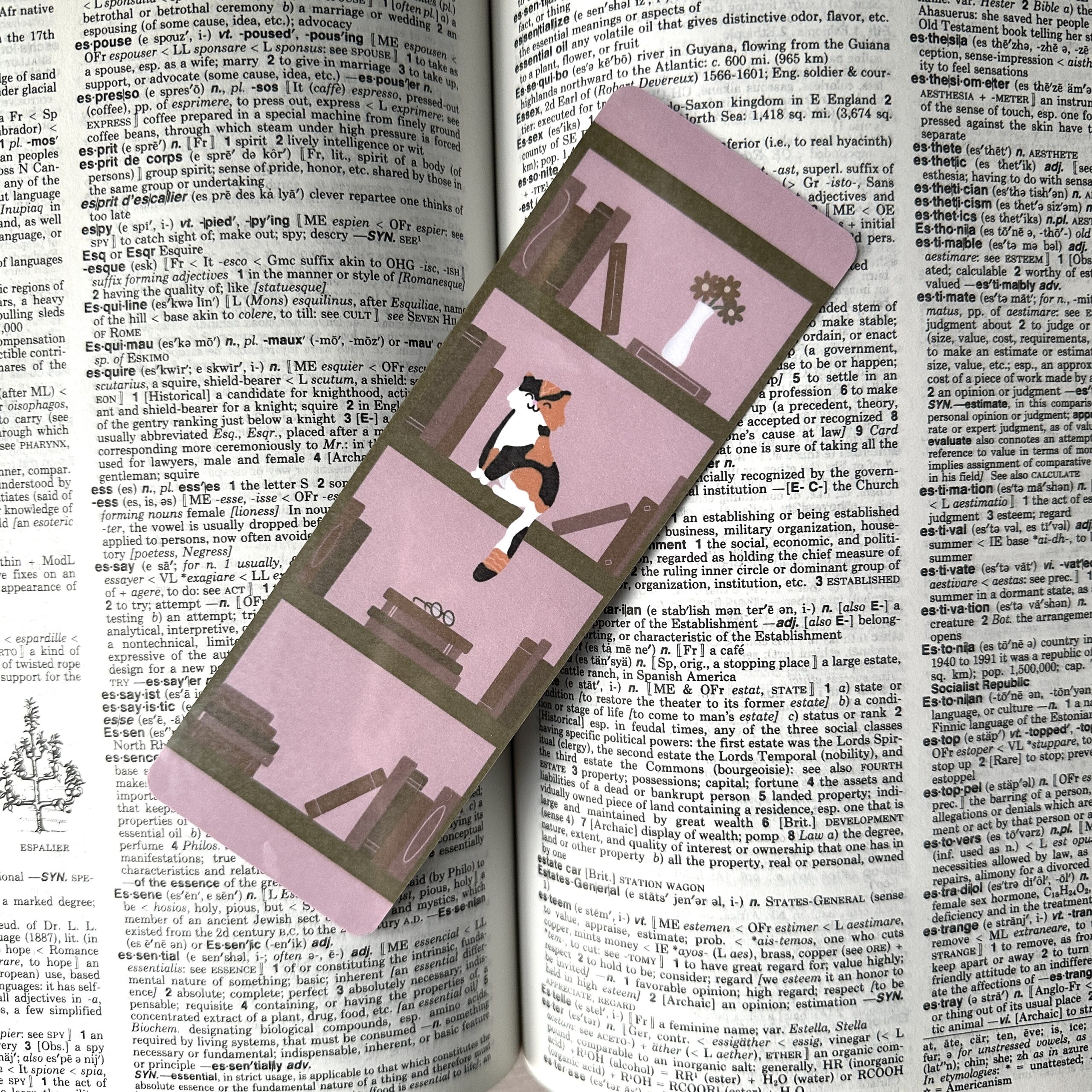 Bookshelf Cat Laminated Bookmark - Image 11