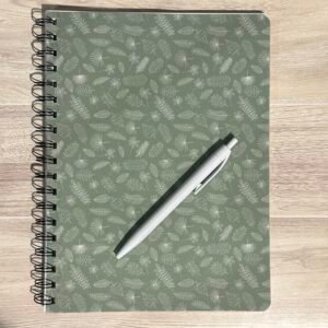 Green Leaves Wire-O Notebook