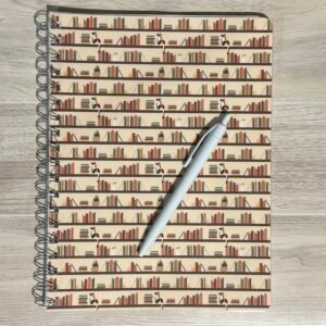 Library Cat Wire-O Notebook