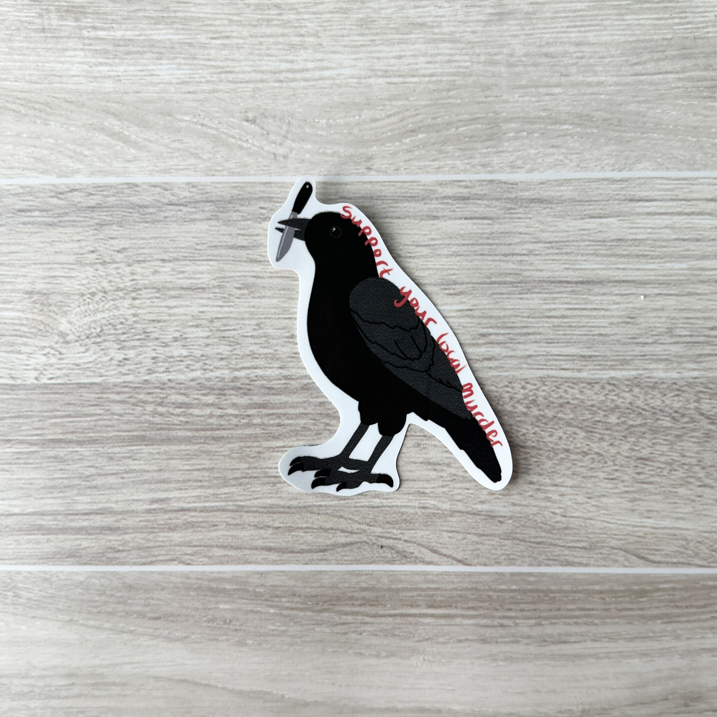 Local Murder Crow Vinyl Sticker