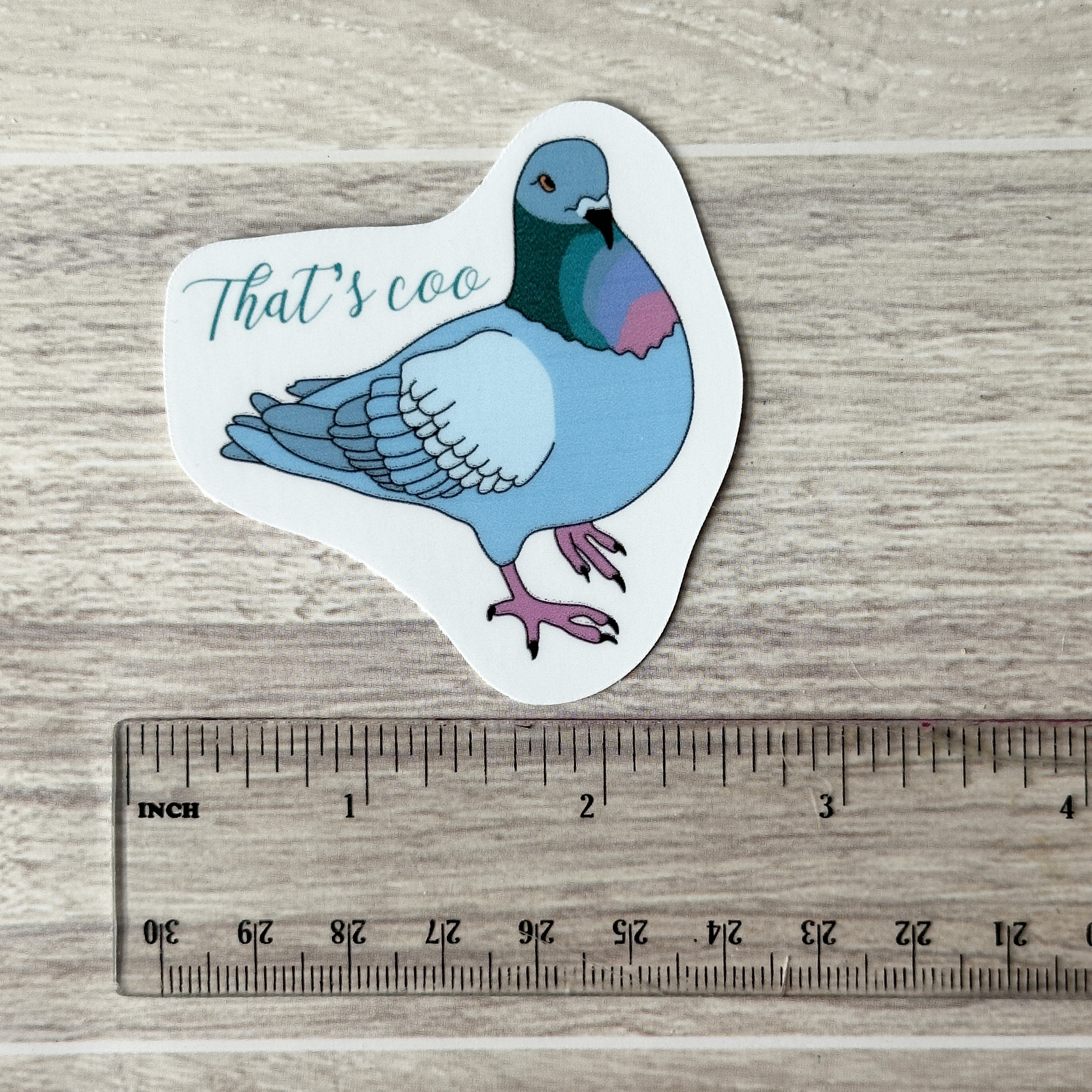 That's Coo Pigeon Vinyl Sticker - Image 2