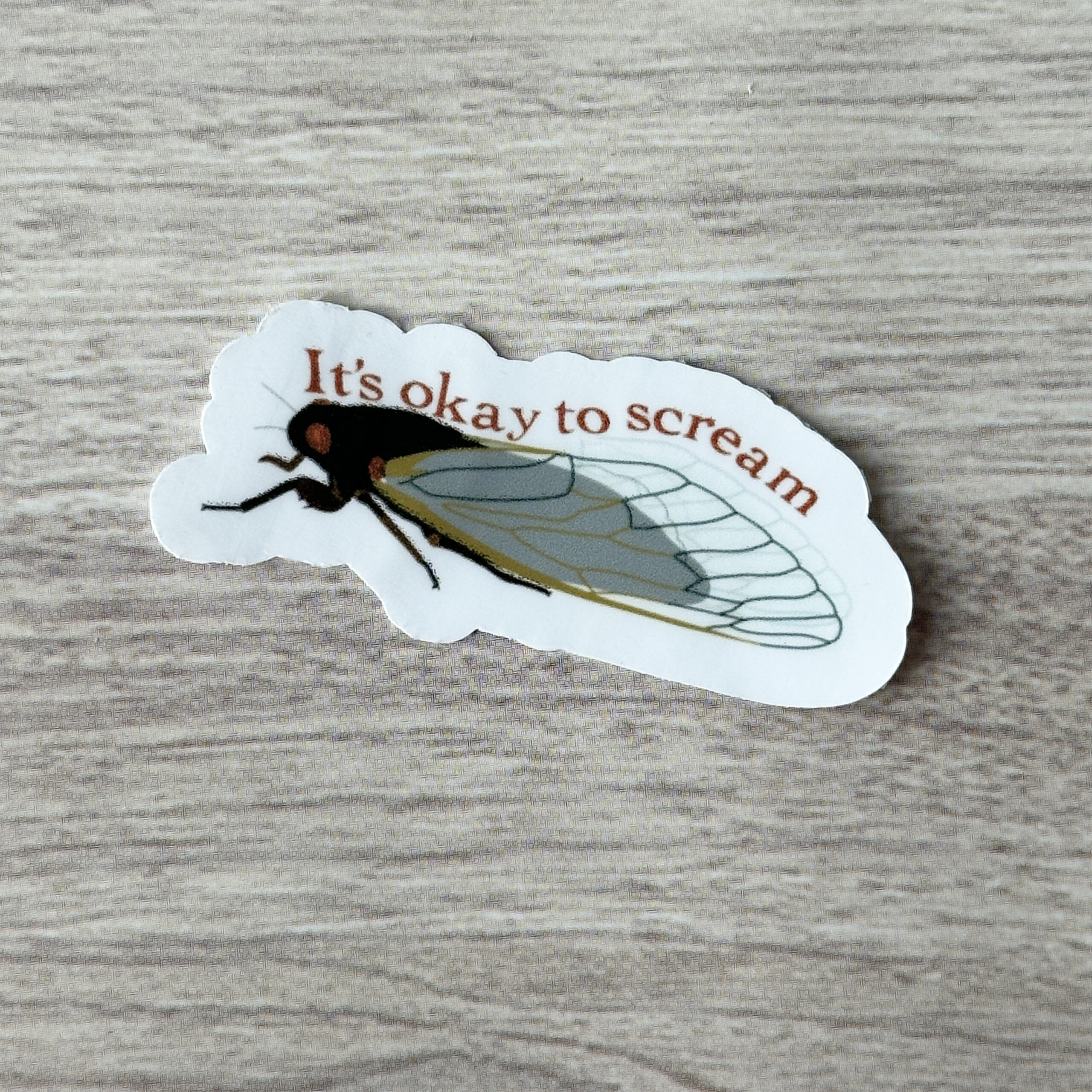 Screaming Cicada Vinyl Sticker