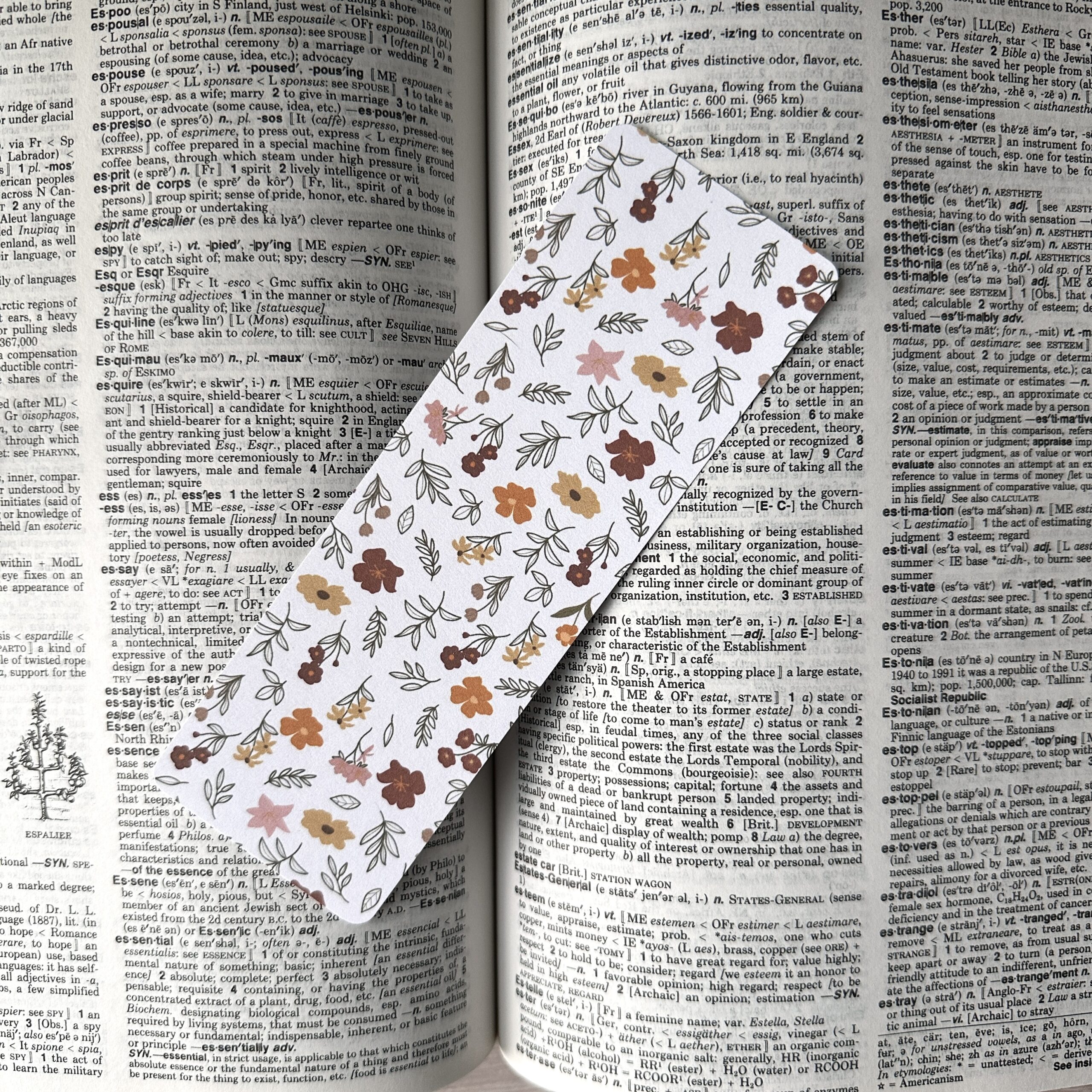 Light Spring Floral Laminated Bookmark - Image 2
