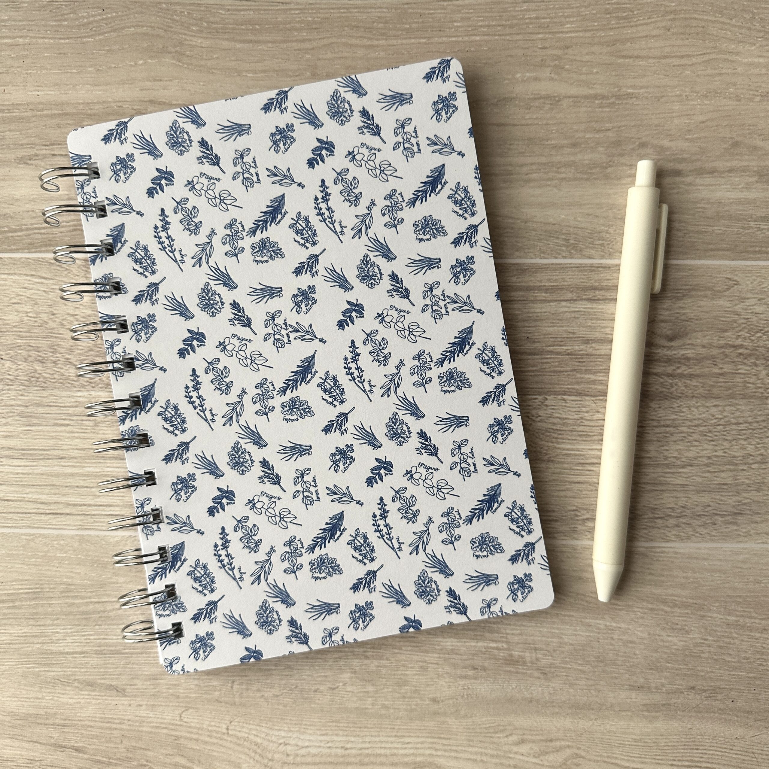 Kitchen Herbs Wire-O Notebook 5 x 7