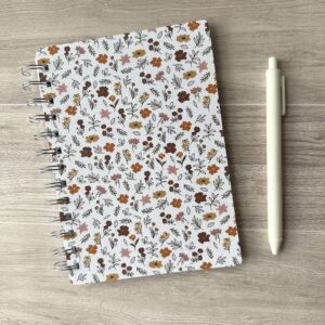 Light Spring Floral Wire-O Notebook 5 x 7