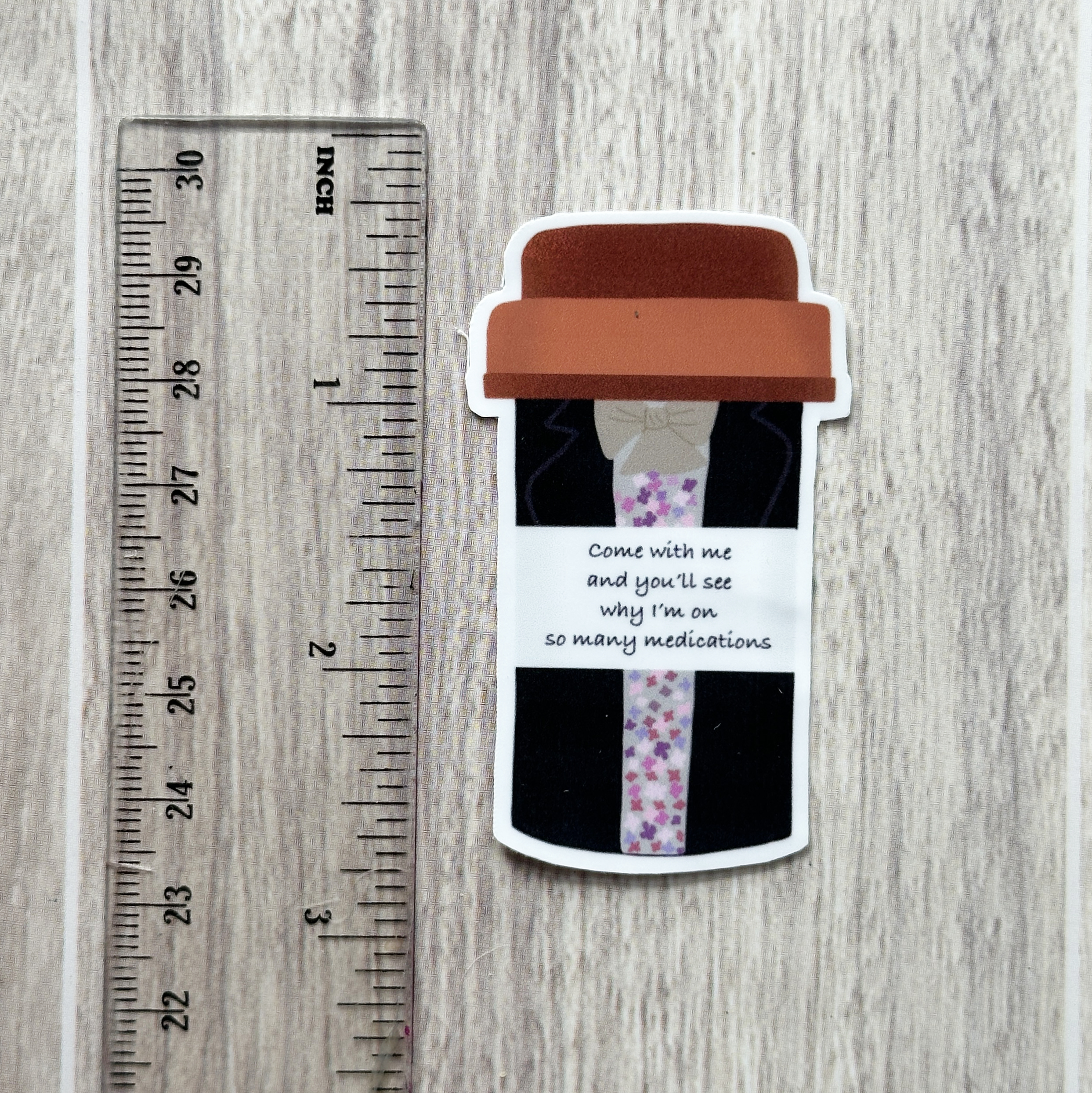 Purple Vibes Med Bottle Vinyl Sticker - Image 2