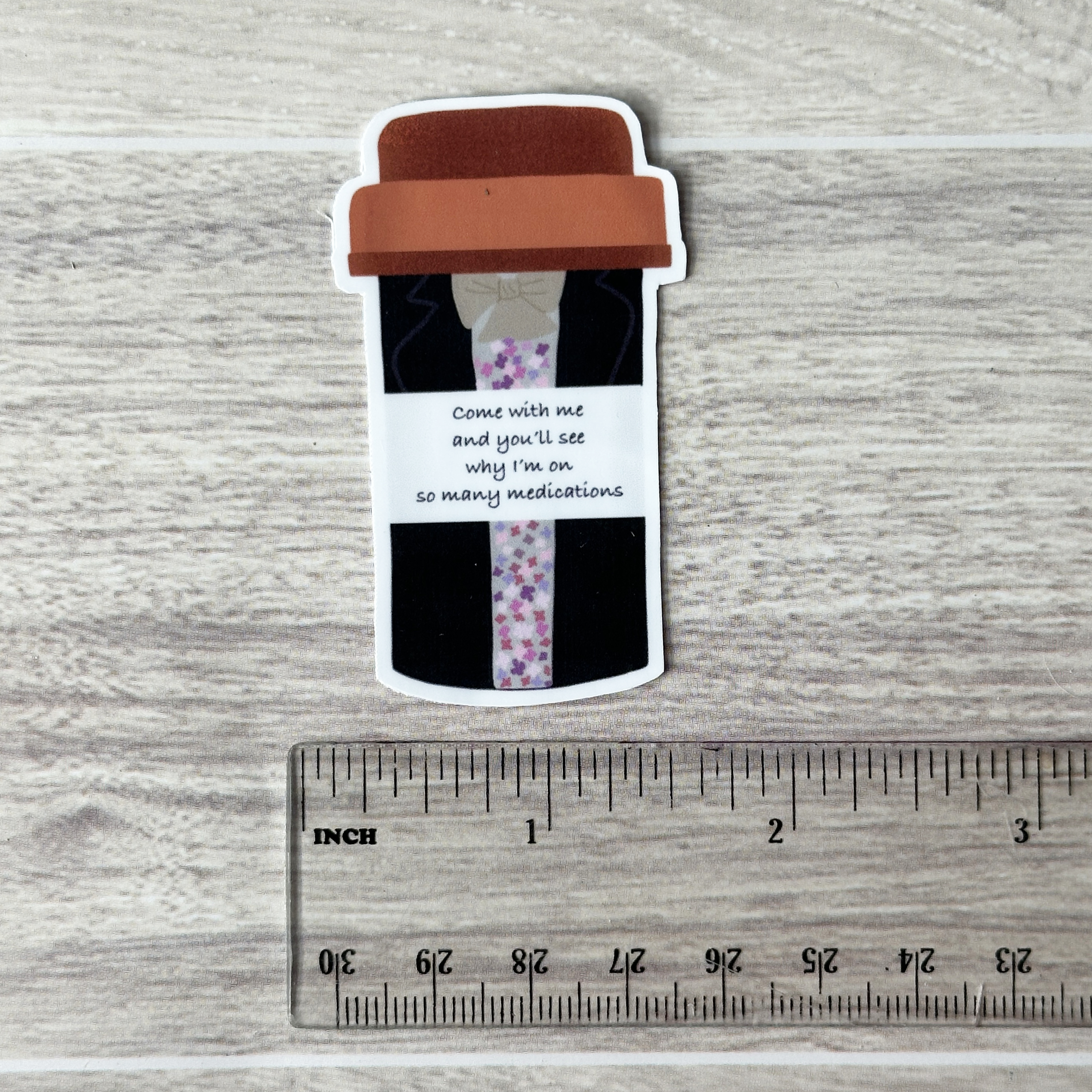 Purple Vibes Med Bottle Vinyl Sticker - Image 3