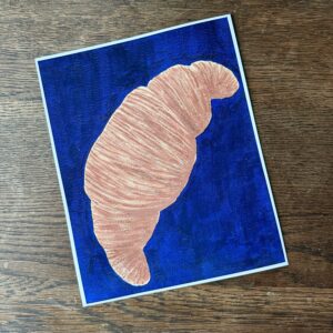 Croissant on Blue