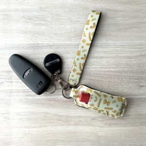 Pasta Lip Balm Holder and Wristlet Set