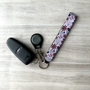 Pink Floral Wristlet