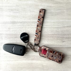 Coffee Break Lip Balm Holder and Wristlet Set