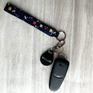 Dark Spring Floral Wristlet