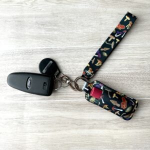 Mushroom Medley Lip Balm Holder and Wristlet Set