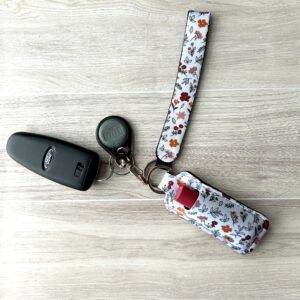 Spring Floral Lip Balm Holder and Wristlet Set