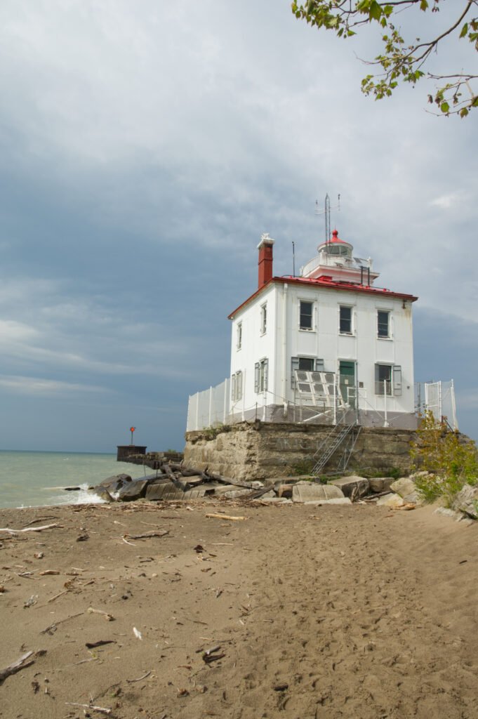 Lighthouse clouds splash