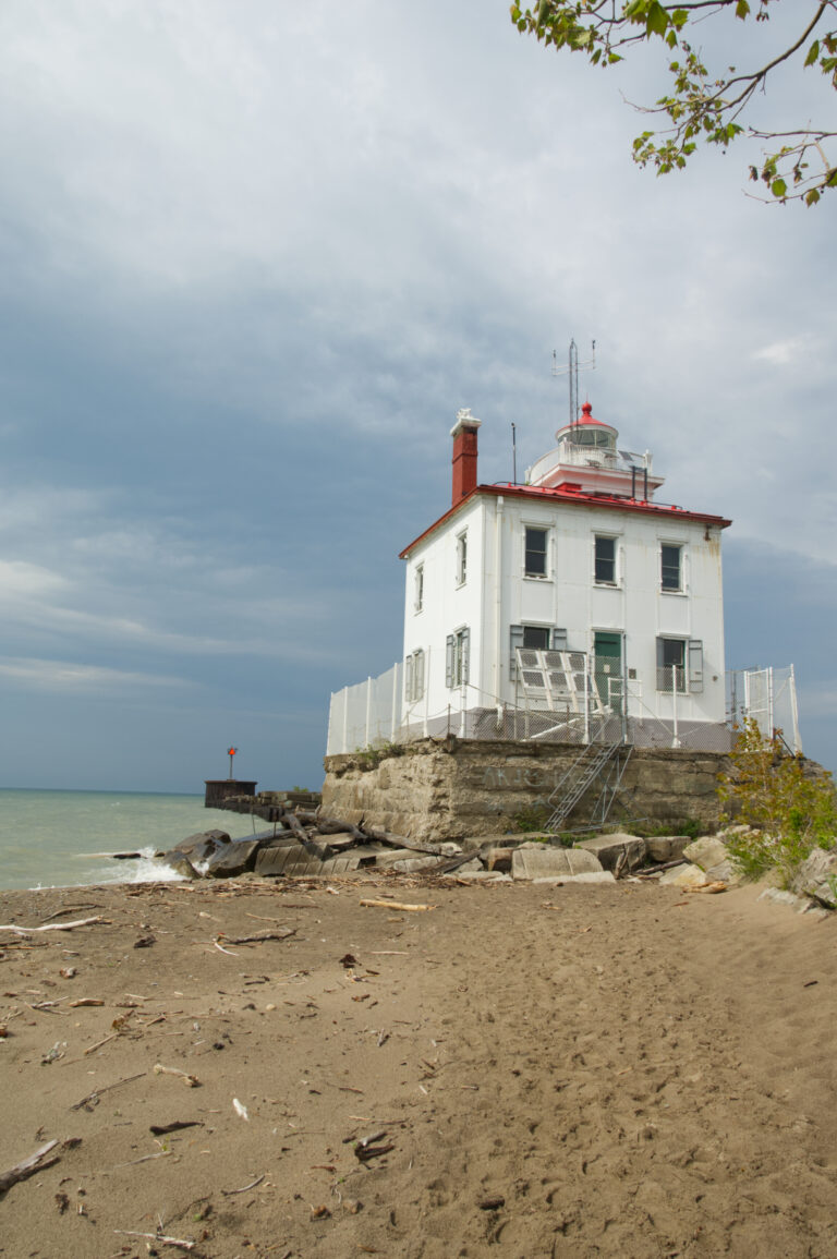 Lighthouse clouds splash